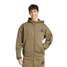 adidas bluza z kapturem Z.N.E. Zip-Hoodie (bawełna/poliester) oliwkowa męska
