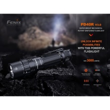 Fenix Latarka PD40R V3.0 LED 3.000 Lumen (ładowalna, maks. zasięg 500 metrów) czarna
