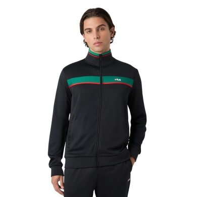 Fila kurtka sportowa Sagano (bluza, 100% poliester) z pełnym zamkiem - czarna męska