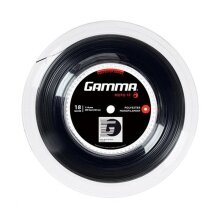 Gamma struna tenisowa Moto (trwałość + spin) czarna 100m rolka