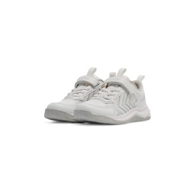 hummel halowe buty do tenisa Power Stable VC (rzep) białe dziecięce