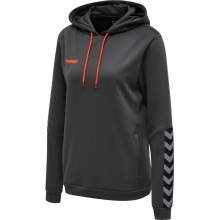 hummel Sportowa bluza z kapturem hmlAUTHENTIC Poly Hoodie (dzianina poliestrowa) z kapturem szary asfaltowy Damska