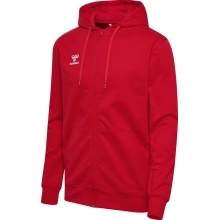 hummel Bluza z kapturem hmlGO 2.0 Full-Zip Hoodie (miękki materiał dresowy) czerwony Mężczyźni