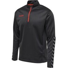 hummel Sportowa koszulka z długim rękawem hmlAUTHENTIC Half-Zip Sweatshirt (z dzianiny poliestrowej) asfaltowa szarość Mężczyźni