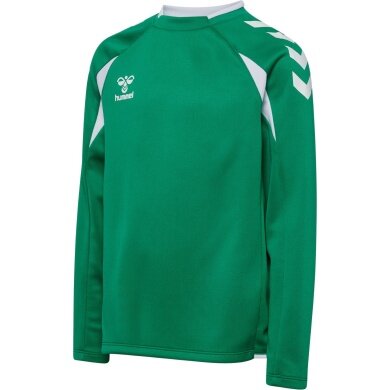 hummel Pullover hmlCORE 2.0 Crew Neck (100% rec. poliester) zielony/biały dziecięcy