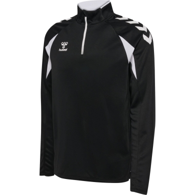 hummel Sportowa koszulka z długim rękawem hmlCORE 2.0 Half Zip (optymalna swoboda ruchów) czarna/biała Mężczyźni