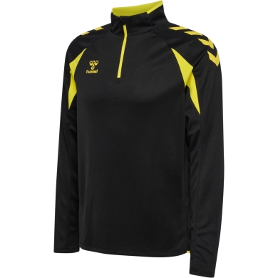 hummel Sportowa koszulka z długim rękawem hmlCORE 2.0 Half Zip (optymalna swoboda ruchów) czarna/żółta męska