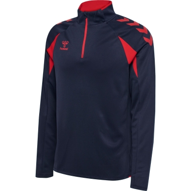 hummel Sportowa koszulka z długim rękawem hmlCORE 2.0 Half Zip (optymalna swoboda ruchów) granatowo-czerwona męska