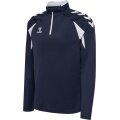 hummel Sportowa koszulka z długim rękawem hmlCORE 2.0 Half Zip (optymalna swoboda ruchów) granatowa/biała Mężczyźni