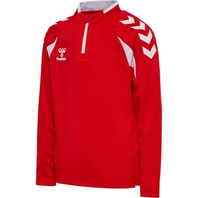 hummel Sportowa koszulka z długim rękawem hmlCORE 2.0 Half Zip (optymalna swoboda ruchów) czerwono/biała dla chłopców