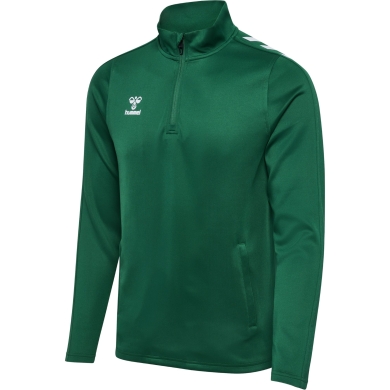 hummel Sportowa koszulka z długim rękawem hmlCORE XK Half-Zip z polaru (materiał poliestrowy) zielona męska