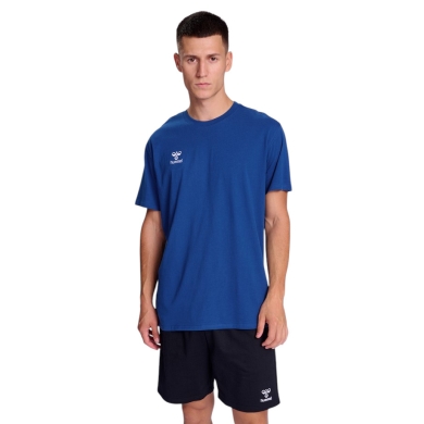 hummel Sport/Wolny czas T-shirt hmlGO 2.0 (Bawełna organiczna, klasyczny design) Krótki rękaw królewski niebieski Mężczyźni