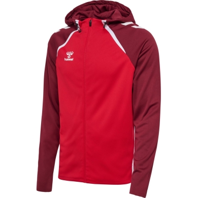 hummel Sportowa kurtka treningowa hmlLEAD 2.0 Zip Hoodie (wysoka oddychalność, szybkoschnąca) czerwona Męska