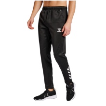 hummel Spodnie sportowe hmlCORE XK Poly Pants (materiał poliestrowy, z kieszeniami na zamek) długie czarne/białe męskie