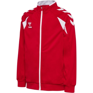 hummel Kurtka treningowa hmlCORE 2.0 Track Zip (100% rec. poliester) czerwono/biała dla chłopców