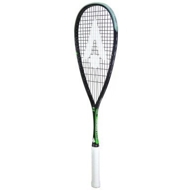 Karakal rakieta do squasha Raw Pro Lite 2.1 110g/zrównoważona 2025 czarna/zielona - naciągnięta -