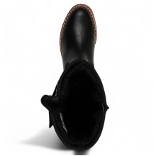 s.Oliver zimowe botki 5-26603-41-022 - lekkie wnętrze - czarne/nappa damskie