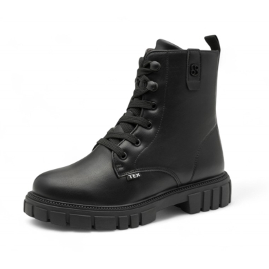 s.Oliver zimowe botki 5-45297-45 Tex Membrane (z bocznym zamkiem błyskawicznym, Soft Foam) czarne dziewczęce