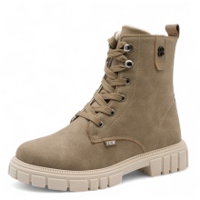 s.Oliver zimowe botki 5-45297-45 Tex Membrane (z bocznym zamkiem błyskawicznym, Soft Foam) taupe/brązowe dziewczęce