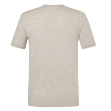 super natural T-shirt Freizeit Gravel (Mieszanka Merino) beżowy męski