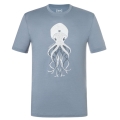 super natural Koszulka sportowa / rekreacyjna Octopussy Tee (mieszanka merino, wygodny krój) szary kamień/niebieski męski