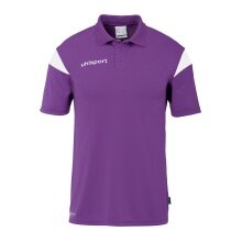 uhlsport Polo sportowe Squad 27 (100% rec. poliester) fioletowo/białe dziecięce