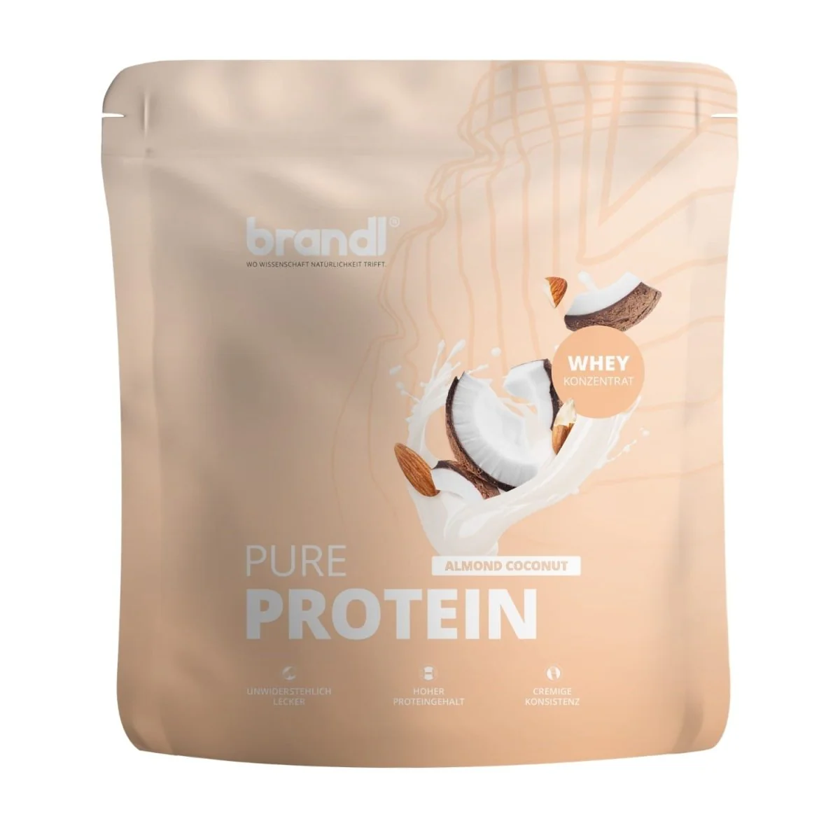 Brandl Białko w proszku Pure Protein Migdał/Kokos 1000g Worek strunowy