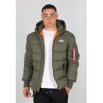 Alpha Industries Kurtka zimowa z kapturem Hooded Puffer Alpha FD ciemnozielona męska