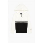 Champion Bluza z kapturem Half Zip (Hoodie) American Tape biało/czarna dla chłopców