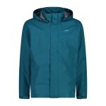 CMP Kurtka przeciwdeszczowa z kapturem SNAPS (wiatroszczelna, wodoodporna) ciemnozielona męska