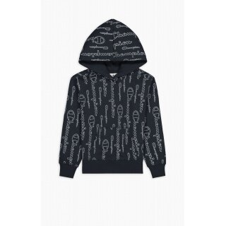 Champion Bluza z kapturem Hoodie American Classic Champion Print (ocieplana) granatowa Dziewczęta