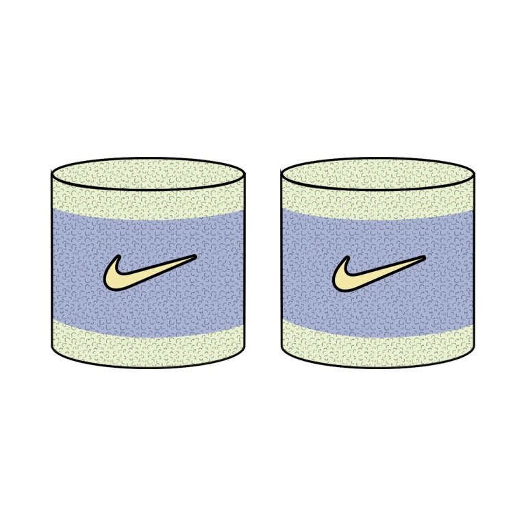 Nike opaska na nadgarstek Swoosh Classic (mieszanka bawełny) 2026 kobaltowy/mint - 2 sztuki