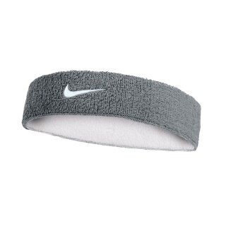Nike opaska na głowę Swoosh Classic Reversible (mieszanka bawełny) 2025 szary/biały - 1 sztuka