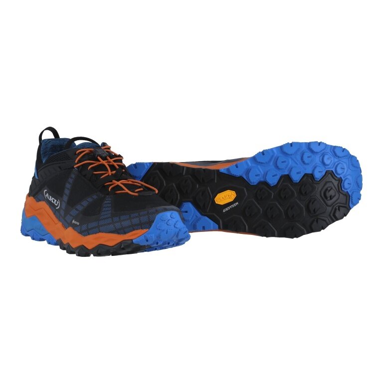 Buty trekkingowe AKU Flyrock GTX (wodoodporne) czarne/niebieskie/pomarańczowe męskie