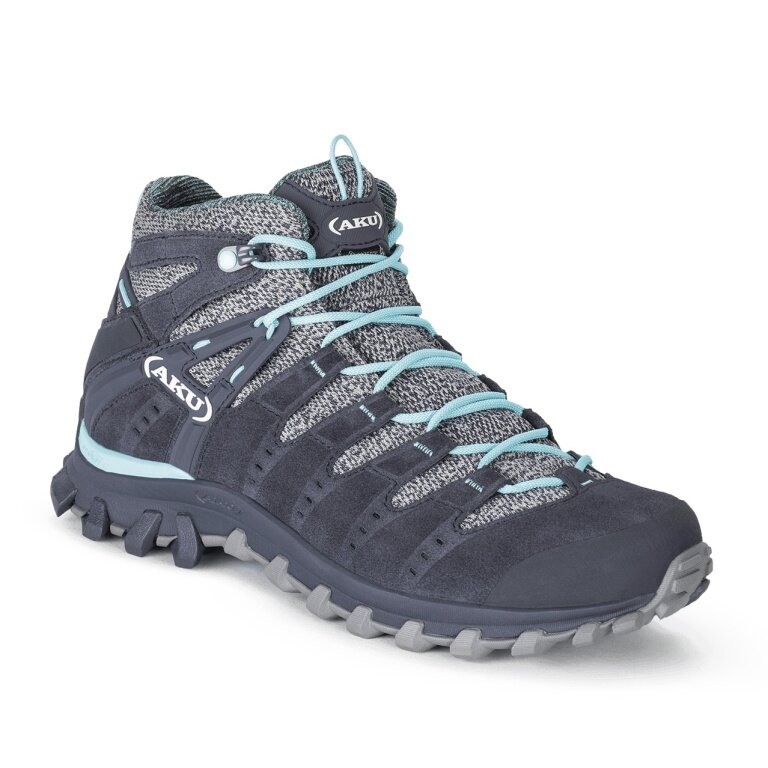 AKU Buty trekkingowe Alterra Lite Mid GTX (Trekking, wodoodporne) antracytowo-niebieskie Damskie