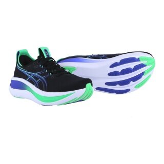 Buty biegowe Asics Gel Nimbus 28 (amortyzacja) czarne/kobaltowo-niebieskie/zielone męskie