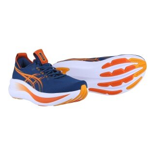 Buty biegowe Asics Gel Nimbus 28 (amortyzacja) ciemnoniebieskie/pomarańczowe męskie