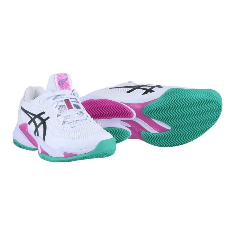 Buty tenisowe Asics Gel Court FF 3 na nawierzchnię ceglaną/piaskową/stabilność białe/fioletowe męskie