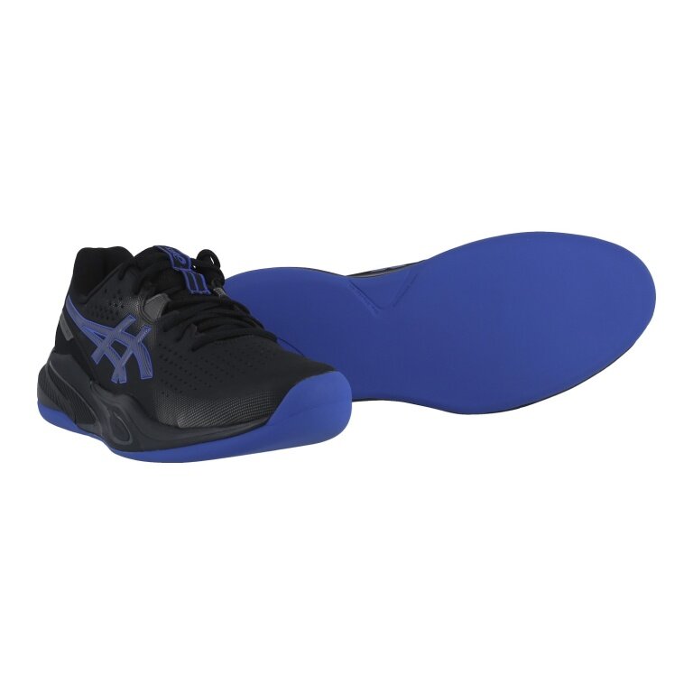 Asics buty tenisowe Gel Challenger 15 do gry w hali/na dywan (amortyzacja) 2025 czarne/niebieskie męskie