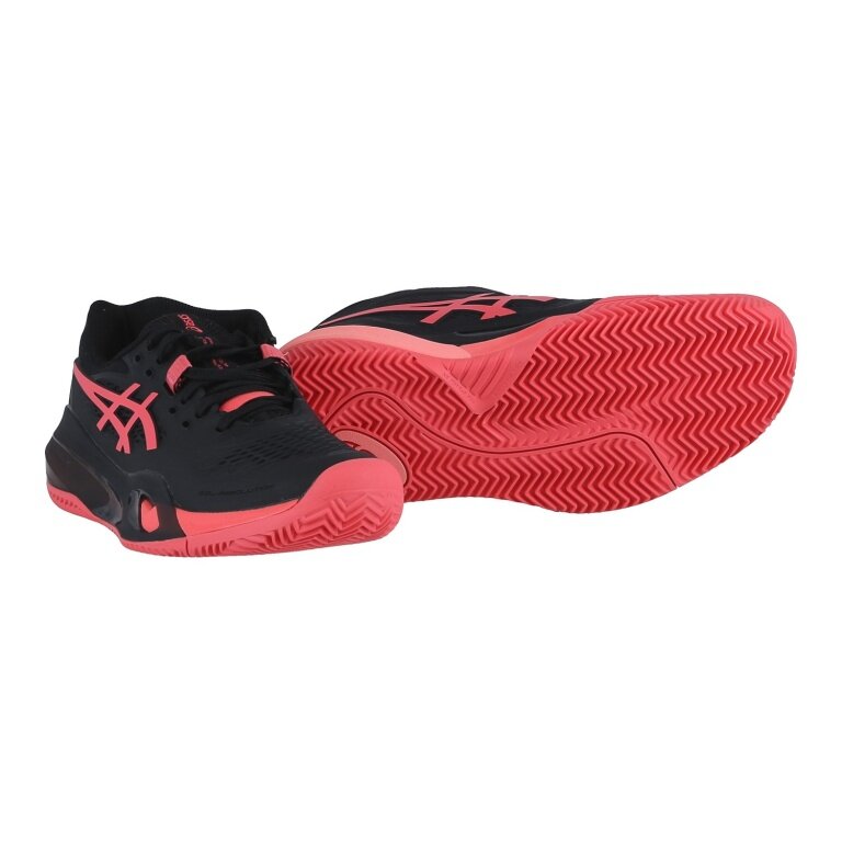 Buty tenisowe Asics Gel Resolution X na nawierzchnię ceglaną/piaskową (stabilność) czarne/różowe damskie