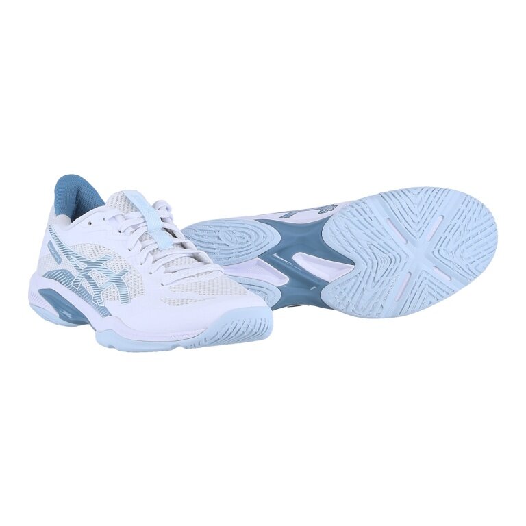 Asics buty halowe Blade FF 2 (buty do squasha i badmintona) białe/szaro-niebieskie męskie