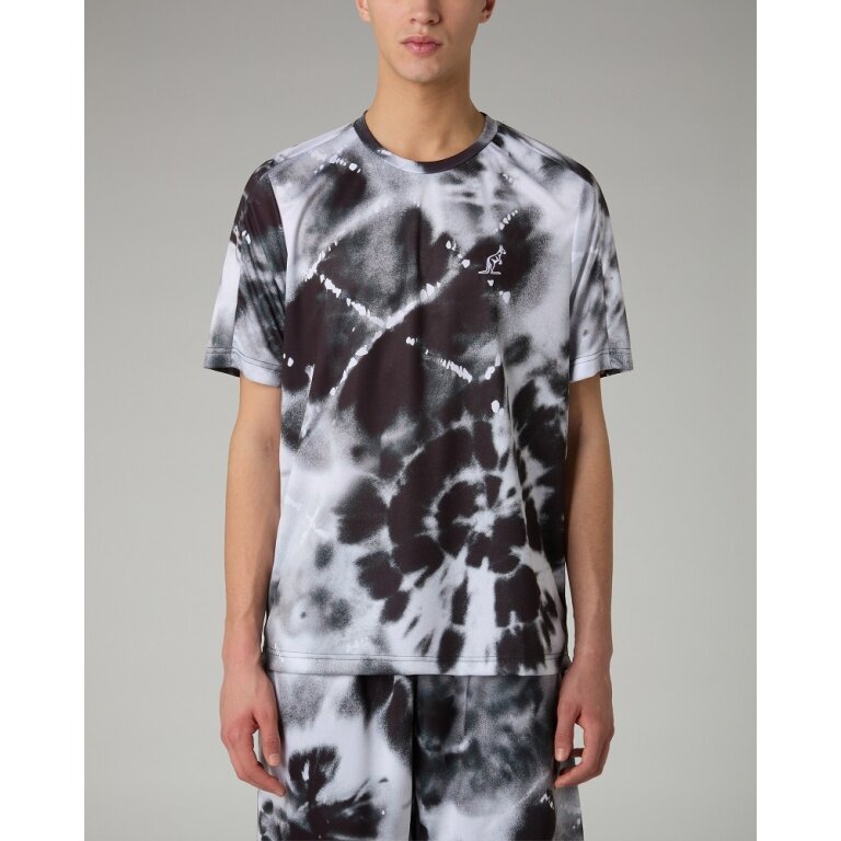 Koszulka tenisowa Ace All Print 2025 czarno/biała męska marki Australian