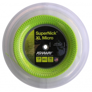 Ashaway Squashowa linka Super Nick XL Micro żółta 110m rolka