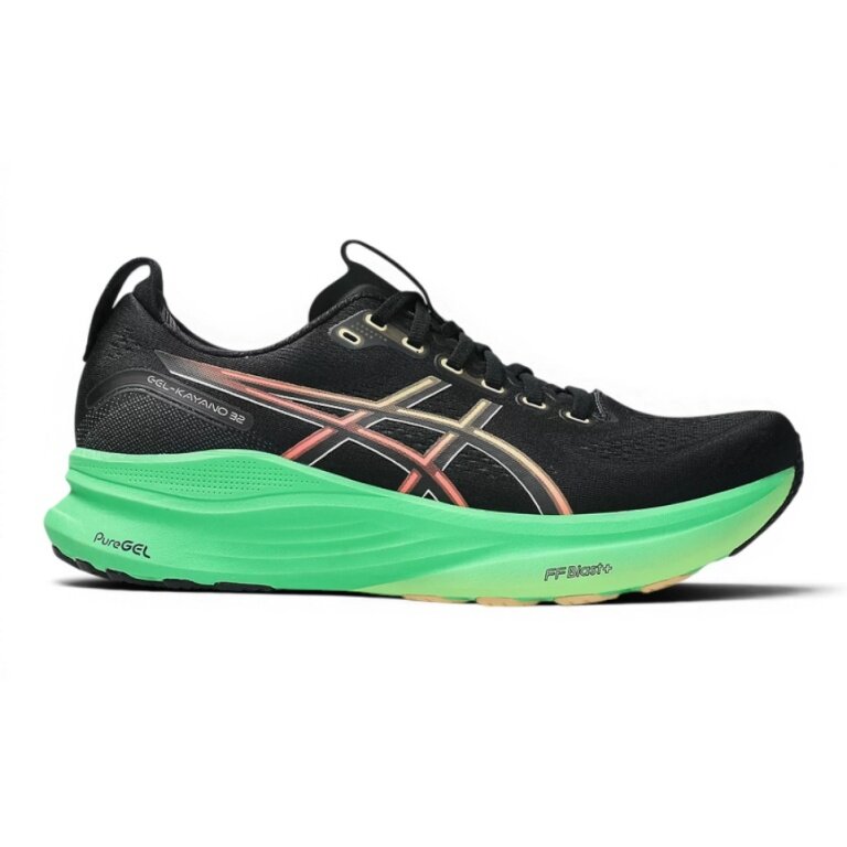 Buty biegowe Asics Gel Kayano 32 (stabilność) 2026 czarne/zielone męskie