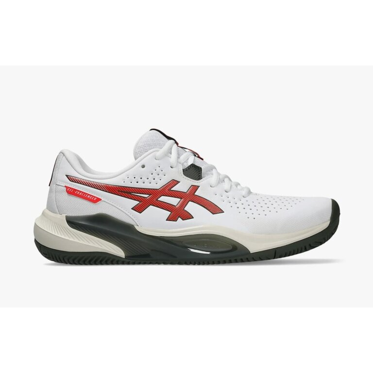 Buty tenisowe Asics Gel Challenger 15 Clay/Sandplatz (amortyzacja) białe/czerwone męskie