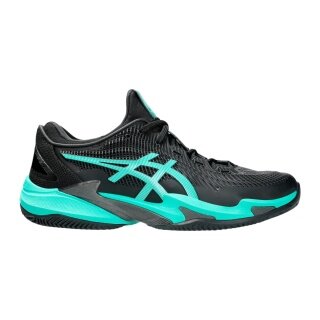 Buty tenisowe Asics Gel Court FF 3 na nawierzchnię ceglaną/piaskową/stabilność czarne/mintowe męskie