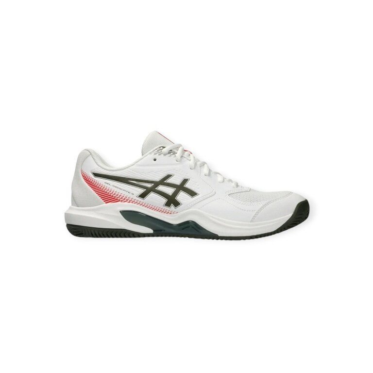 Asics buty tenisowe Gel Dedicate 9 na nawierzchnię ceglaną/błotnistą białe/khaki męskie