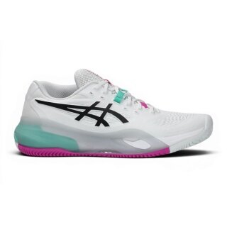 Asics buty tenisowe Gel Resolution X na nawierzchnię ceglaną/piaskową (stabilność) 2026 białe/mintowe/fioletowe męskie