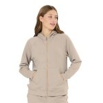 Bluza z kapturem Athlecia Jacey Fullzip (miękki materiał, najwyższy komfort noszenia) beżowa damska