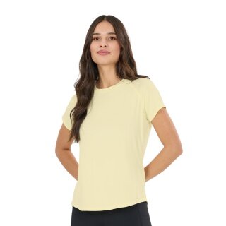 Koszulka sportowa/rekreacyjna Athlecia Yoga Gaina S/S Tee (przyjemne uczucie noszenia) żółta damska